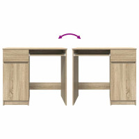 Produktbild för Skrivbord sonoma ek 86x49x76 cm konstruerat trä