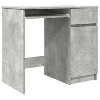 Produktbild för Skrivbord betong grå 86x49x76 cm konstruerat trä