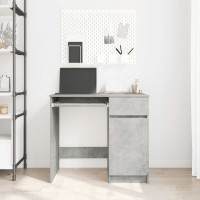 Produktbild för Skrivbord betong grå 86x49x76 cm konstruerat trä