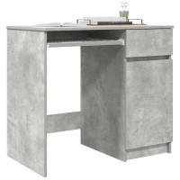Produktbild för Skrivbord betong grå 86x49x76 cm konstruerat trä