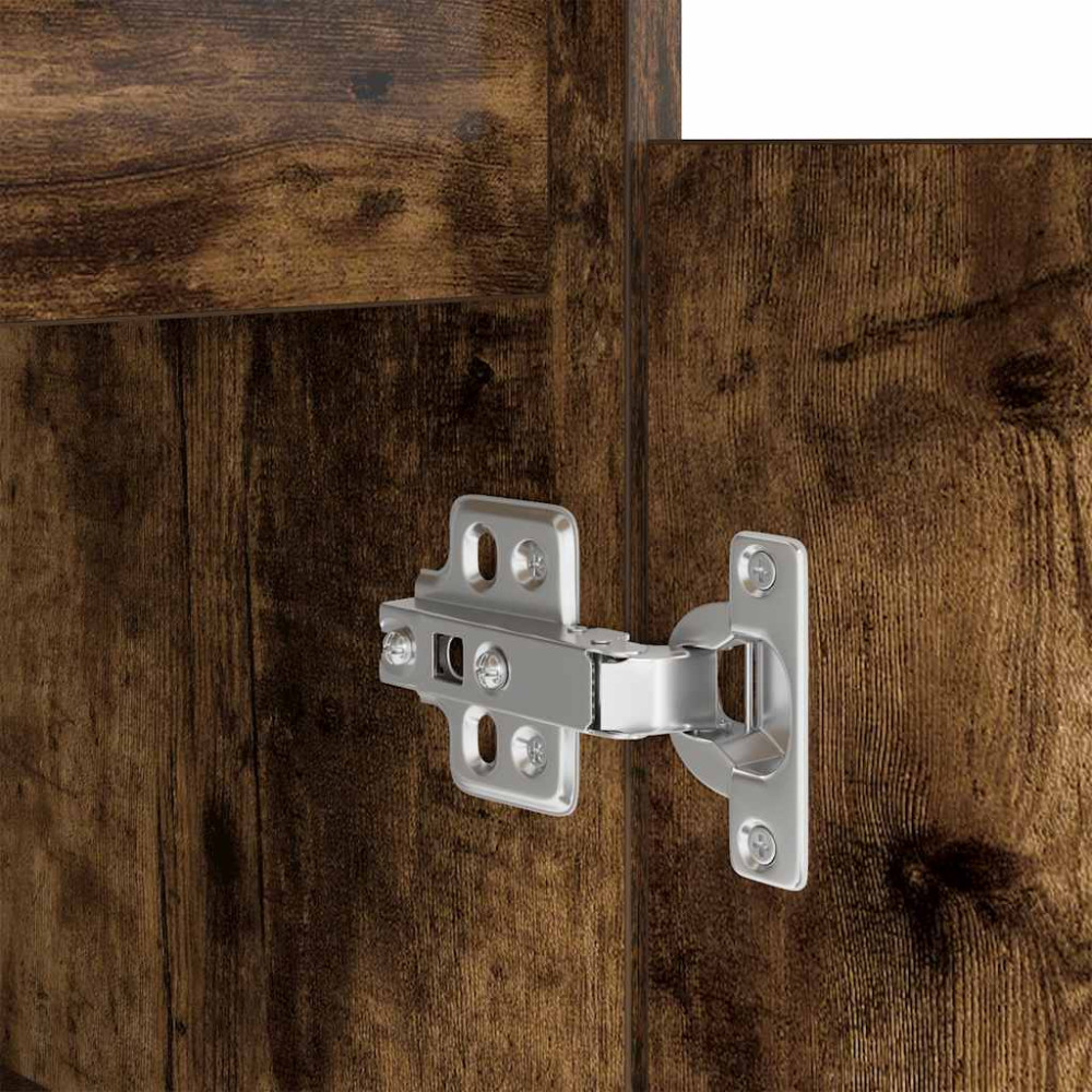 Produktbild för Skrivbord rökt ek 86x49x76 cm konstruerat trä