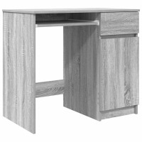 Produktbild för Skrivbord grå sonoma 86x49x76 cm konstruerat trä