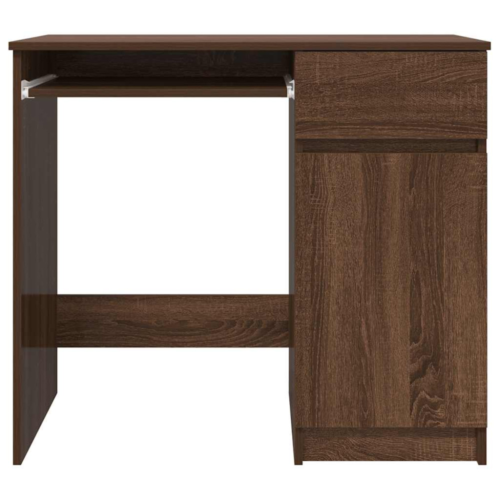 Produktbild för Skrivbord brun ek 86x49x76 cm konstruerat trä