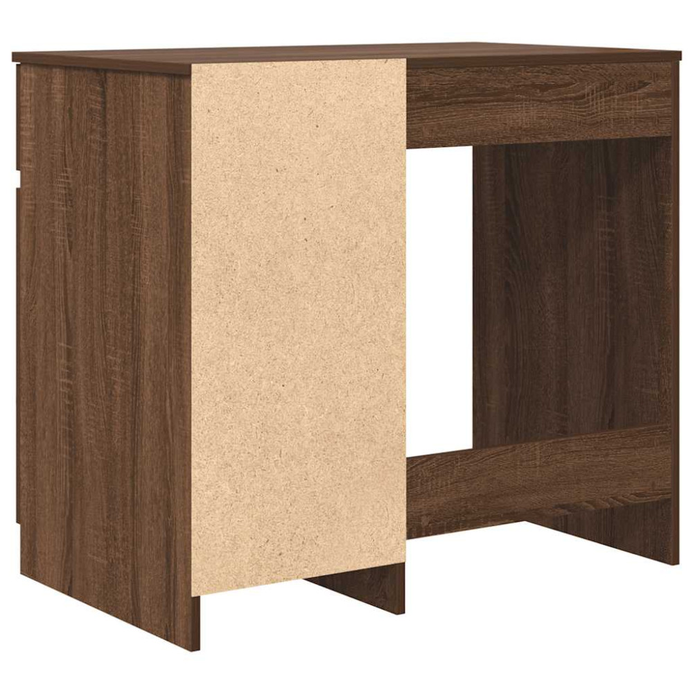 Produktbild för Skrivbord brun ek 86x49x76 cm konstruerat trä