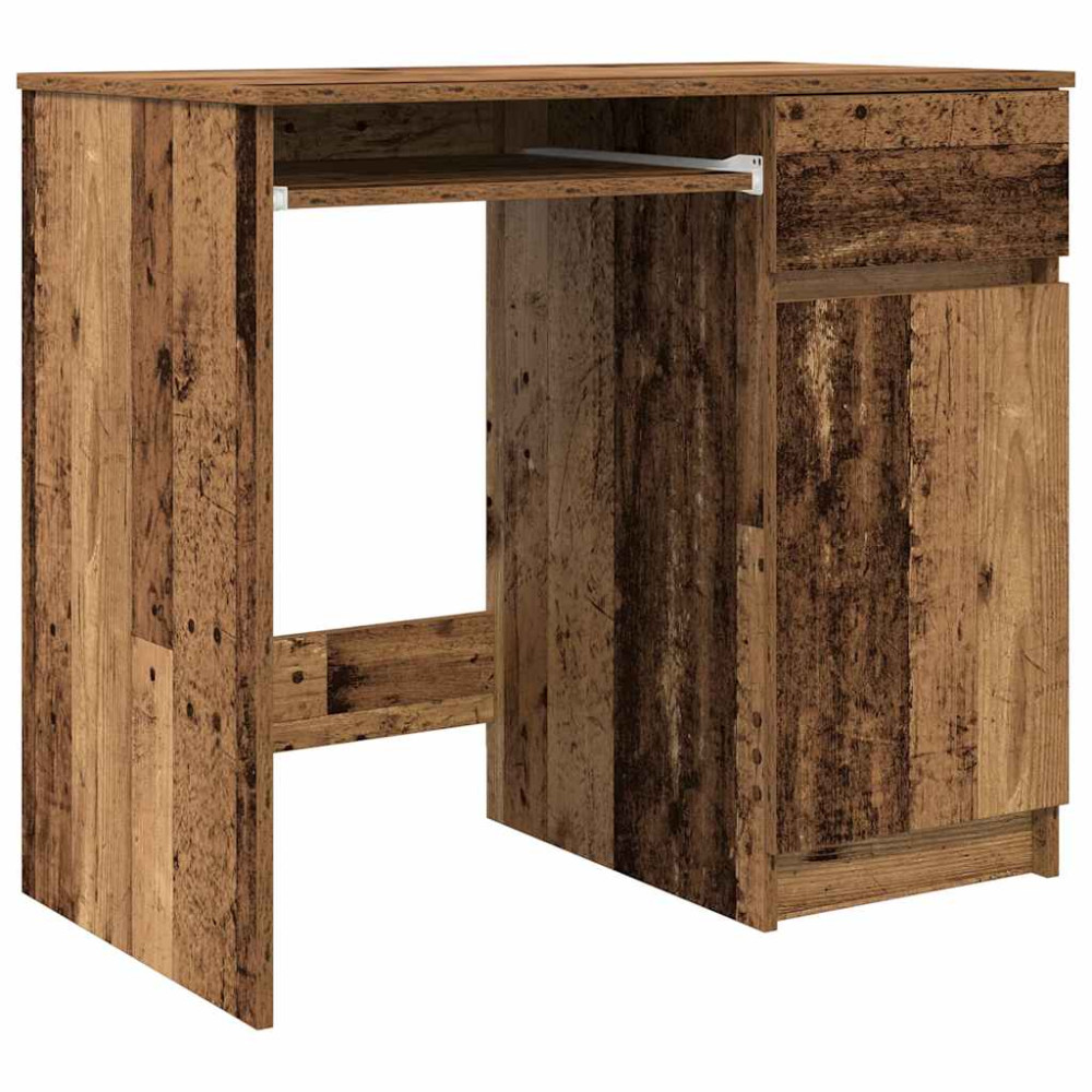 Produktbild för Skrivbord gammalt trä 86x49x76 cm konstruerat trä