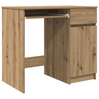 Produktbild för Skrivbord hantverksmässig ek 86x49x76 cm konstruerat trä