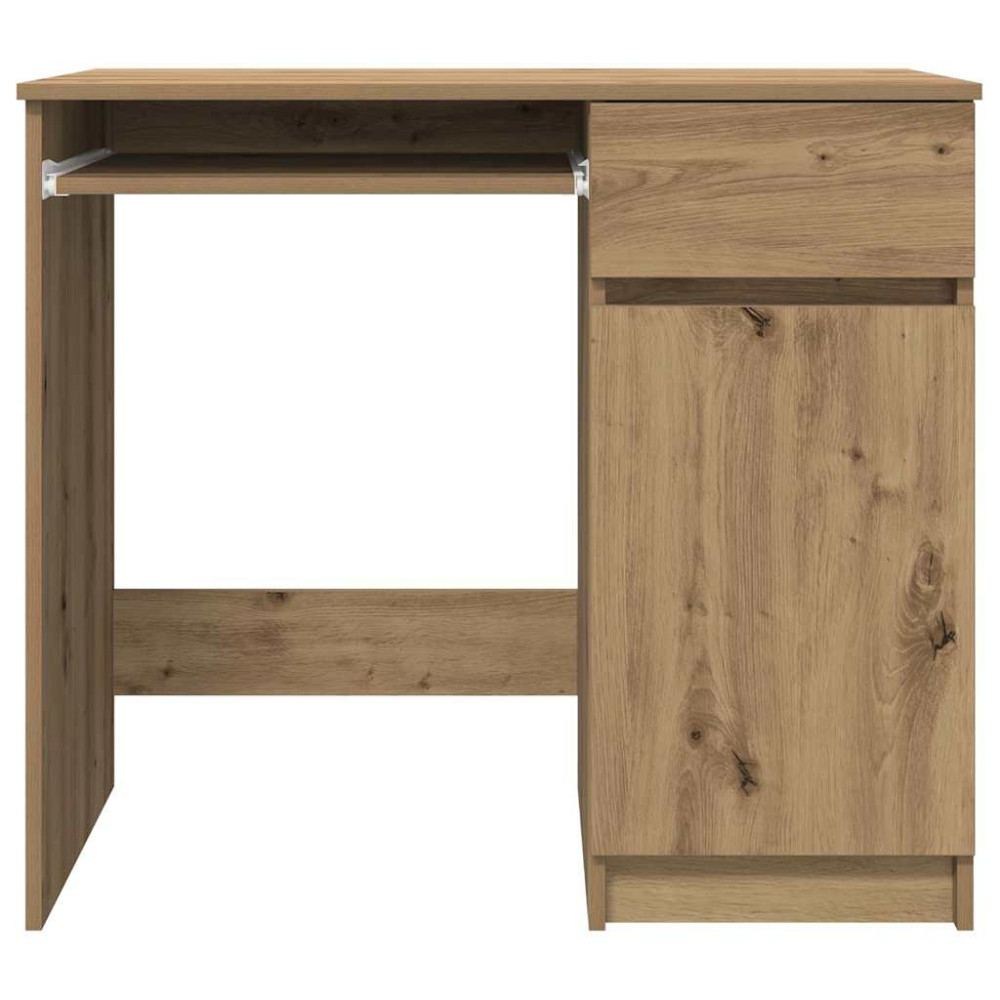 Produktbild för Skrivbord hantverksmässig ek 86x49x76 cm konstruerat trä