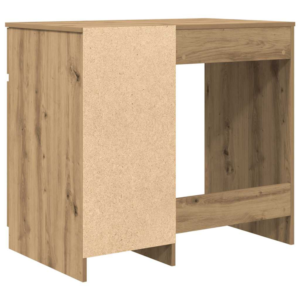 Produktbild för Skrivbord hantverksmässig ek 86x49x76 cm konstruerat trä
