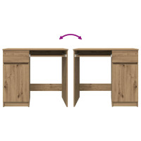 Produktbild för Skrivbord hantverksmässig ek 86x49x76 cm konstruerat trä