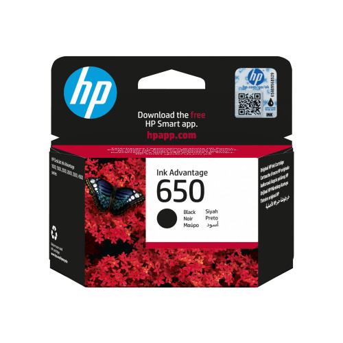 Hewlett-Packard HP 650 - svart - original - Ink Advantage - bläckpatron