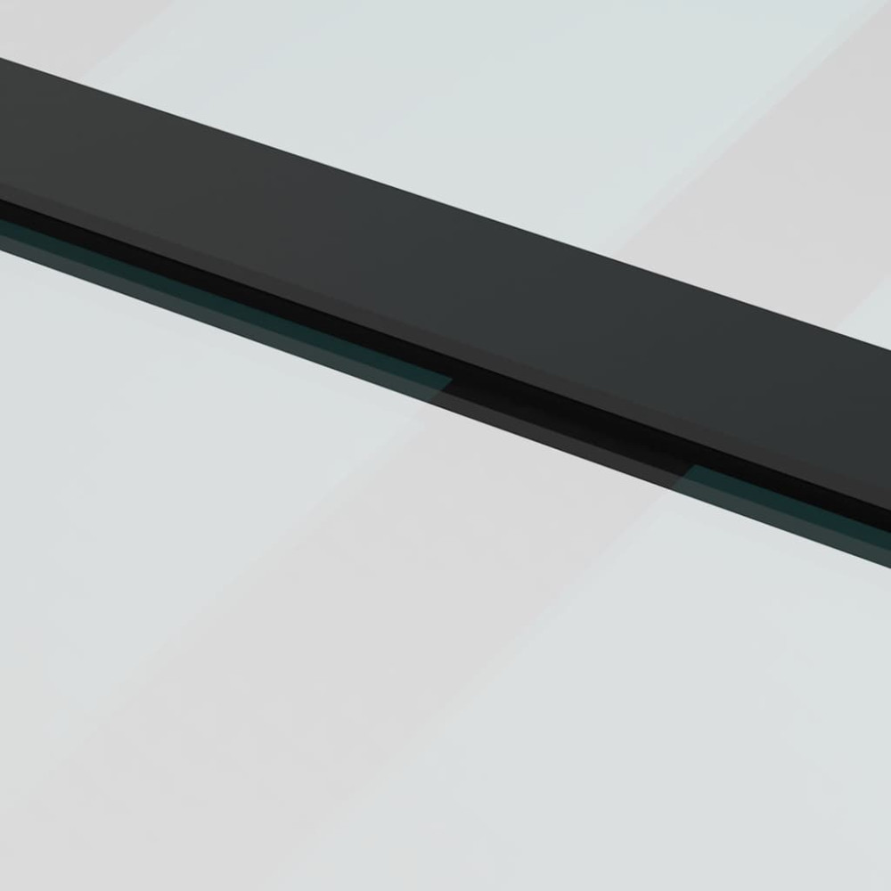 Produktbild för Skjutdörr med beslag svart 90x205 cm ESG-glas