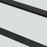 Produktbild för Skjutdörr med beslag svart 76x205 cm ESG-glas