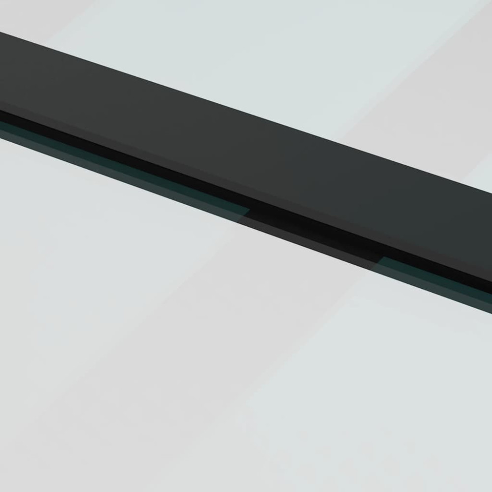 Produktbild för Skjutdörr med beslag svart 90x205 cm ESG-glas