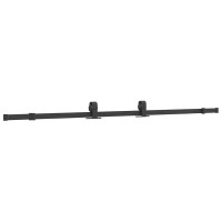 Produktbild för Skjutdörr med beslag svart 102x205 cm ESG-glas