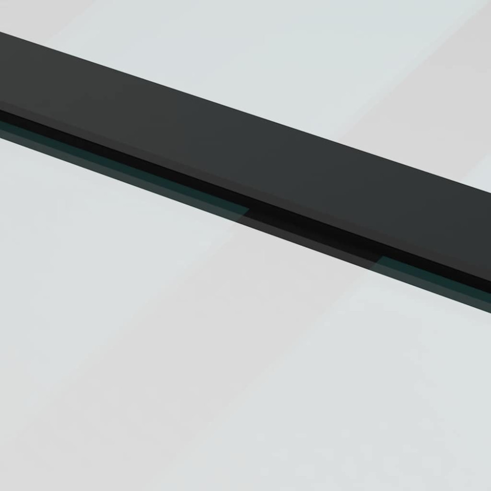 Produktbild för Skjutdörr med beslag svart 102x205 cm ESG-glas