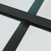 Produktbild för Skjutdörr med beslag svart 102x205 cm ESG-glas
