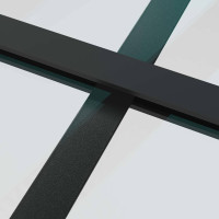 Produktbild för Skjutdörr med beslag svart 90x205 cm ESG-glas