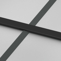 Produktbild för Skjutdörr med beslag svart 90x205 cm ESG-glas