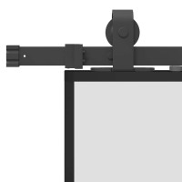 Produktbild för Skjutdörr med beslag svart 102,5x205 cm ESG-glas