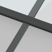 Produktbild för Skjutdörr med beslag svart 76x205 cm härdat glas