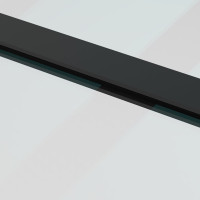 Produktbild för Skjutdörr med beslag svart 76x205 cm ESG-glas