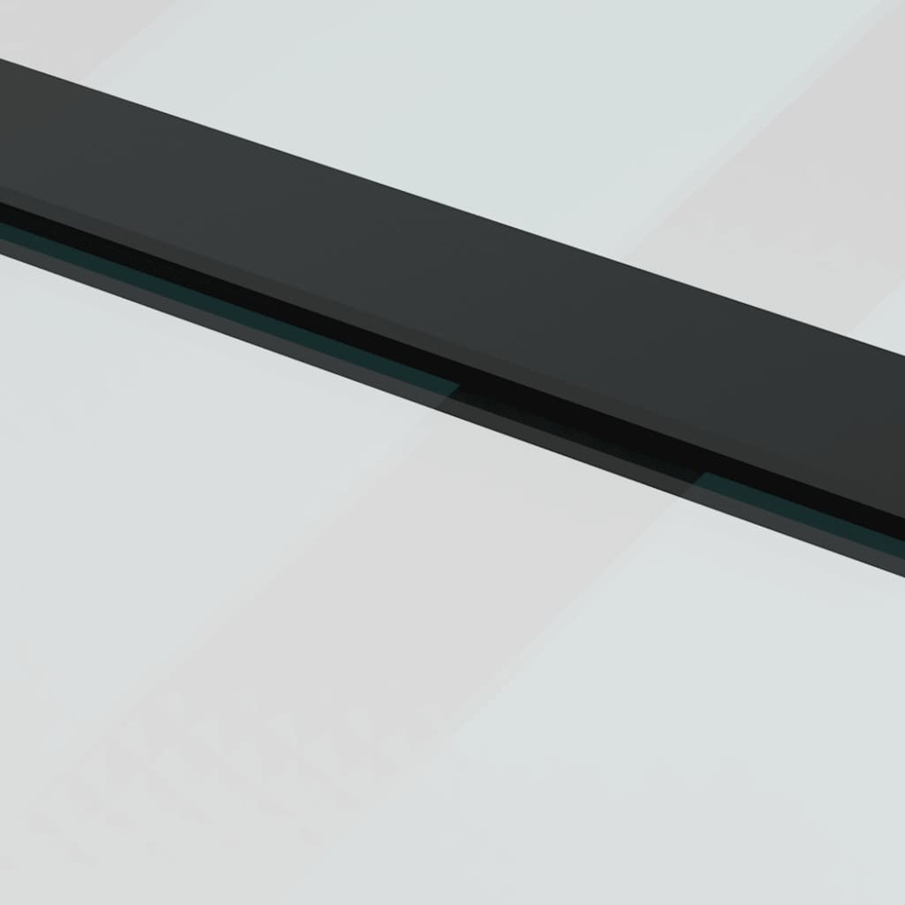 Produktbild för Skjutdörr med beslag svart 76x205 cm ESG-glas