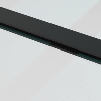Produktbild för Skjutdörr med beslag svart 90x205 cm ESG-glas