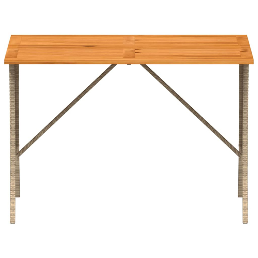 Produktbild för Matgrupp för trädgården 3 delar med dynor beige konstrotting