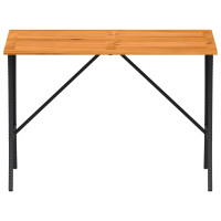 Produktbild för Trädgårdsbord med skiva i akaciaträ svart 105x75x72 cm