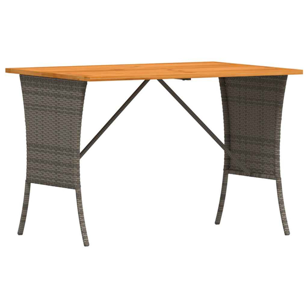 Produktbild för Trädgårdsbord med skiva i akaciaträ grå 105x75x72 cm