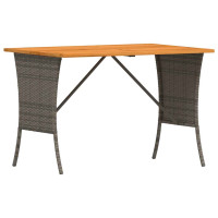 Produktbild för Trädgårdsbord med skiva i akaciaträ grå 105x75x72 cm