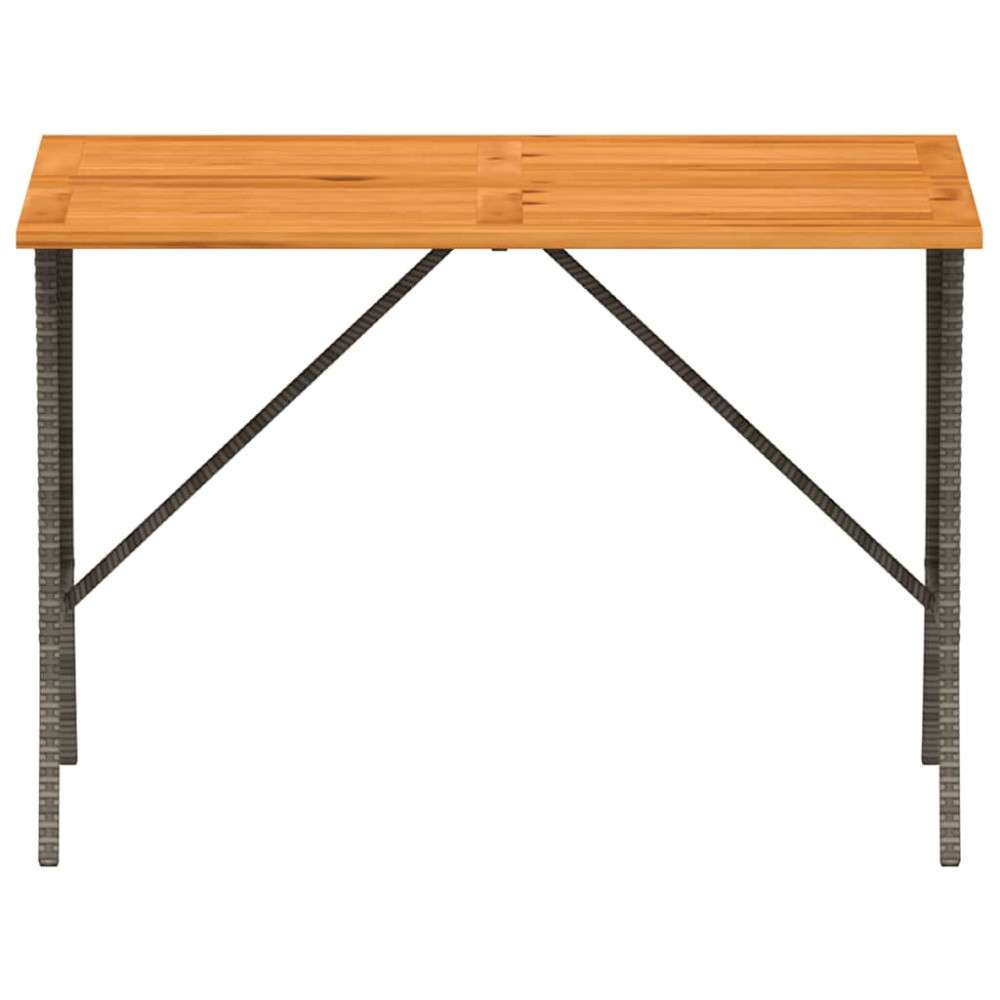 Produktbild för Trädgårdsbord med skiva i akaciaträ grå 105x75x72 cm