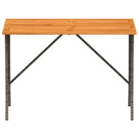 Produktbild för Trädgårdsbord med skiva i akaciaträ grå 105x75x72 cm