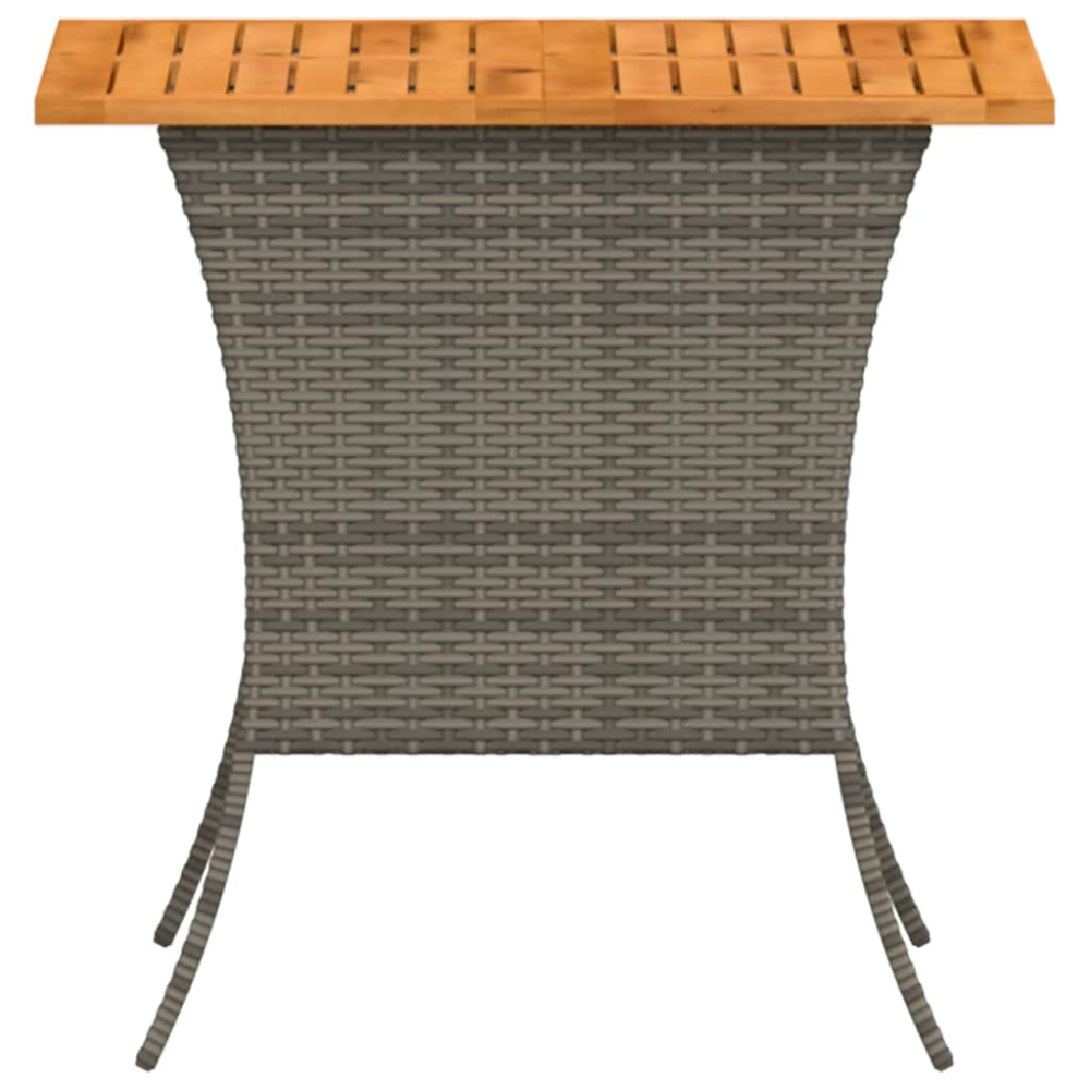 Produktbild för Trädgårdsbord med skiva i akaciaträ grå 105x75x72 cm
