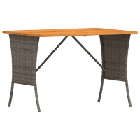 Produktbild för Trädgårdsbord med skiva i akaciaträ grå 105x75x72 cm