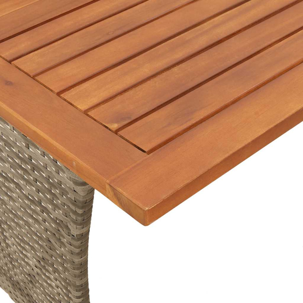 Produktbild för Trädgårdsbord med skiva i akaciaträ grå 105x75x72 cm