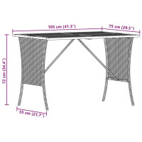 Produktbild för Trädgårdsbord med skiva i akaciaträ grå 105x75x72 cm