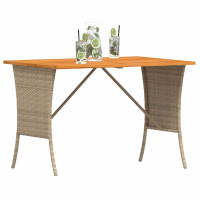 Produktbild för Trädgårdsbord med skiva i akaciaträ beige 105x75x72 cm
