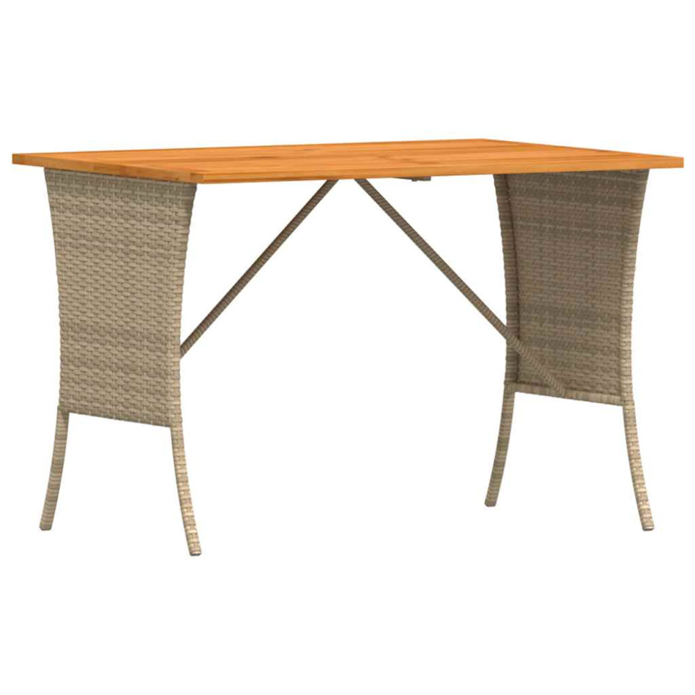 Produktbild för Trädgårdsbord med skiva i akaciaträ beige 105x75x72 cm