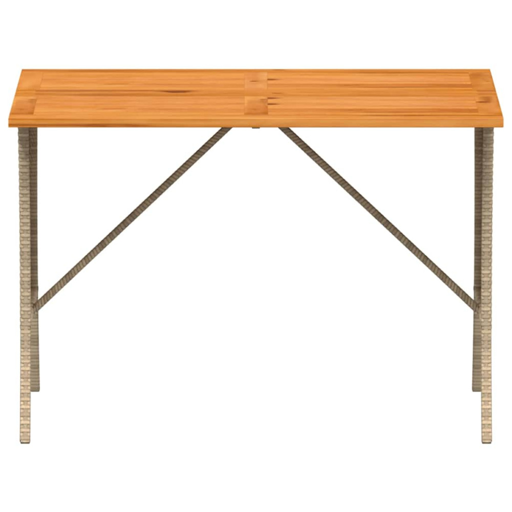 Produktbild för Trädgårdsbord med skiva i akaciaträ beige 105x75x72 cm