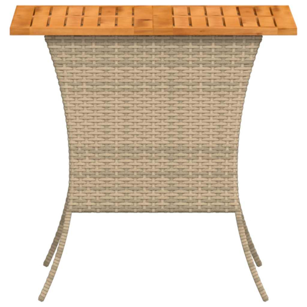 Produktbild för Trädgårdsbord med skiva i akaciaträ beige 105x75x72 cm