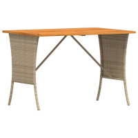 Produktbild för Trädgårdsbord med skiva i akaciaträ beige 105x75x72 cm