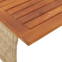 Produktbild för Trädgårdsbord med skiva i akaciaträ beige 105x75x72 cm