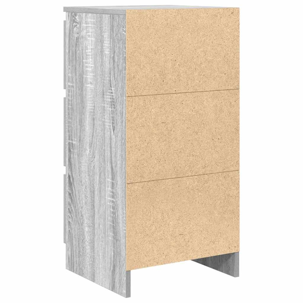 Produktbild för Skänk grå sonoma 37,5x35x76 cm konstruerat trä