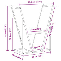 Produktbild för Vedställ olivgrön 69,5x35x81 cm kallvalsat stål