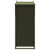 Produktbild för Vedställ olivgrön 69,5x35x81 cm kallvalsat stål