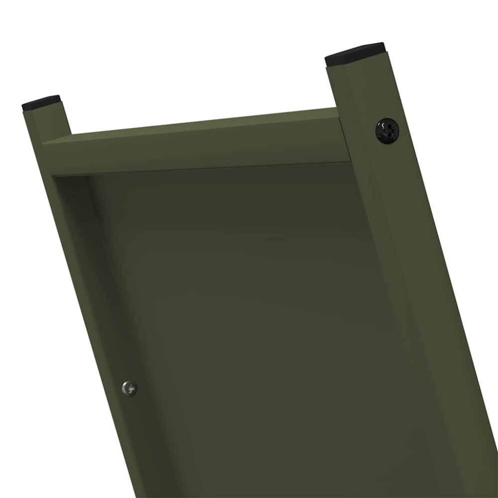 Produktbild för Vedställ olivgrön 69,5x35x81 cm kallvalsat stål