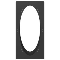 Produktbild för Vedställ svart 50x23x100 cm kallvalsat stål
