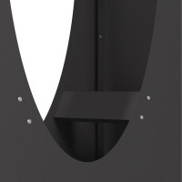 Produktbild för Vedställ svart 50x23x100 cm kallvalsat stål