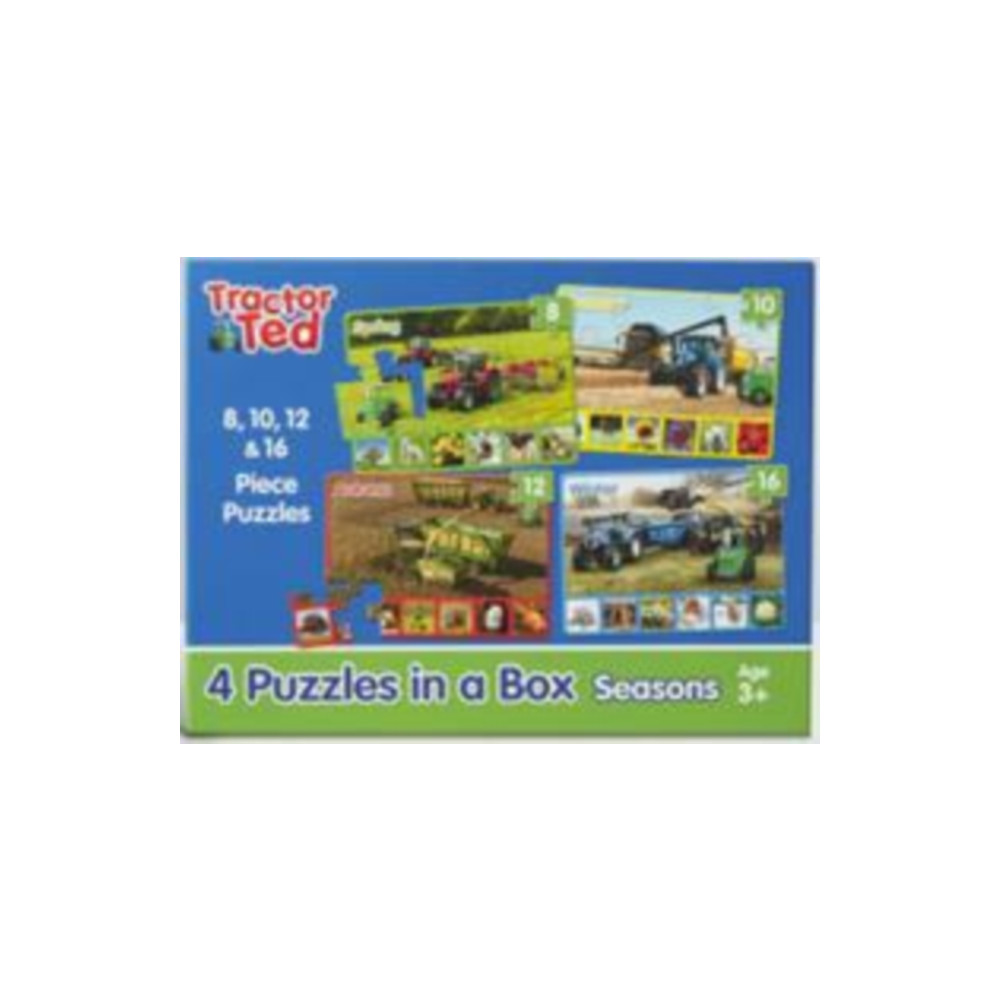 Produktbild för 4 puzzles in a box - Tractor Ted (inbunden, eng)